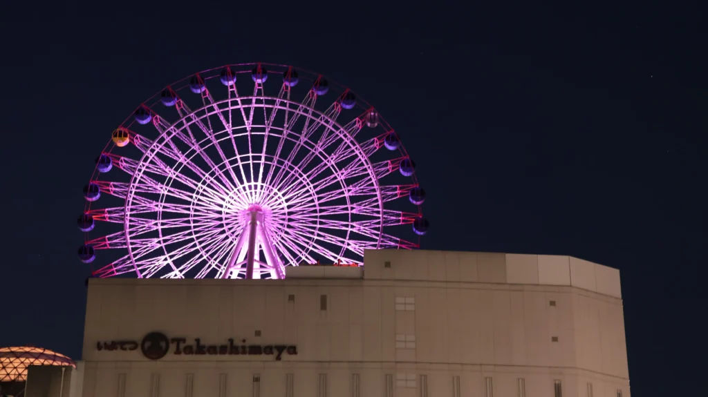 大観覧車『くるりん』のイルミネーション照明リニューアル02